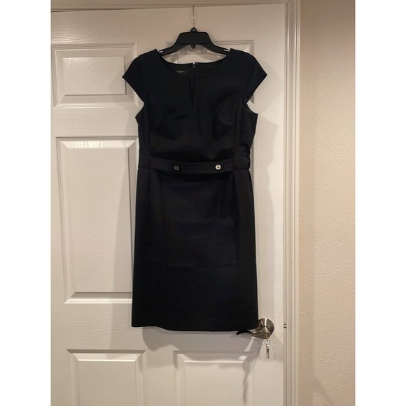 Talbots belted‎ cotton/linen knee length dress 8P - Picture 1 of 4